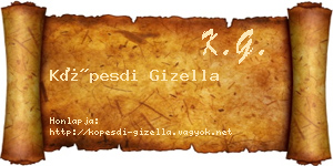 Köpesdi Gizella névjegykártya